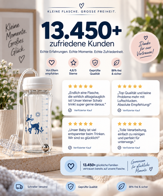 Freihand-Babyflasche