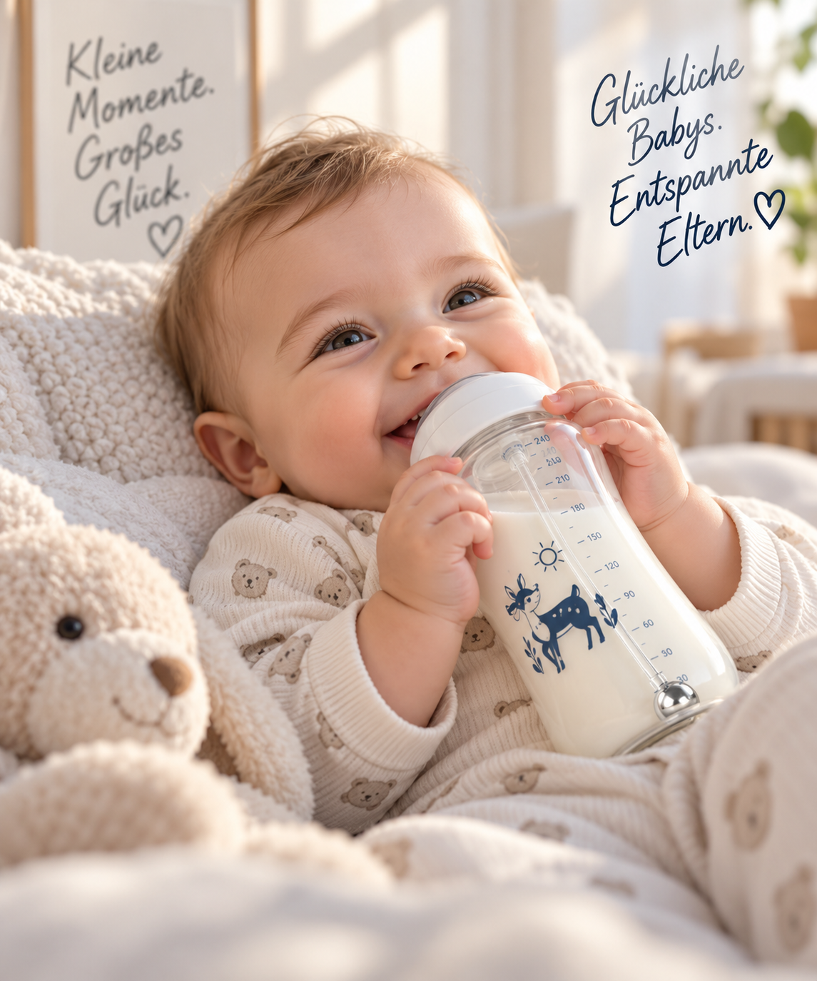 Freihand-Babyflasche